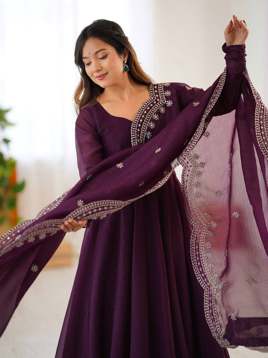 Heavy Designer Party Wear Gown with Dupatta