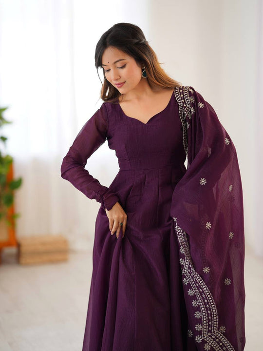 Heavy Designer Party Wear Gown with Dupatta