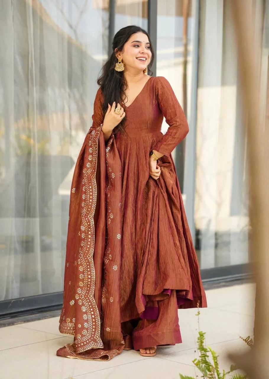 Designer Party Wear Gown with Dupatta