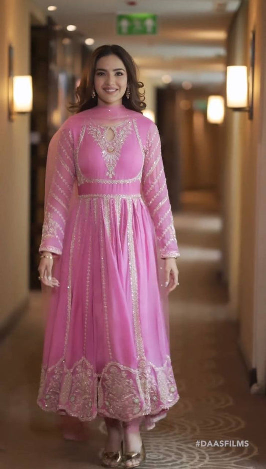 Designer Party Wear Embroidery Sequence Gown with Dupatta