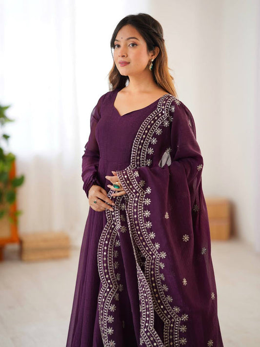 Heavy Designer Party Wear Gown with Dupatta