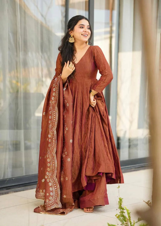 Designer Party Wear Gown with Dupatta