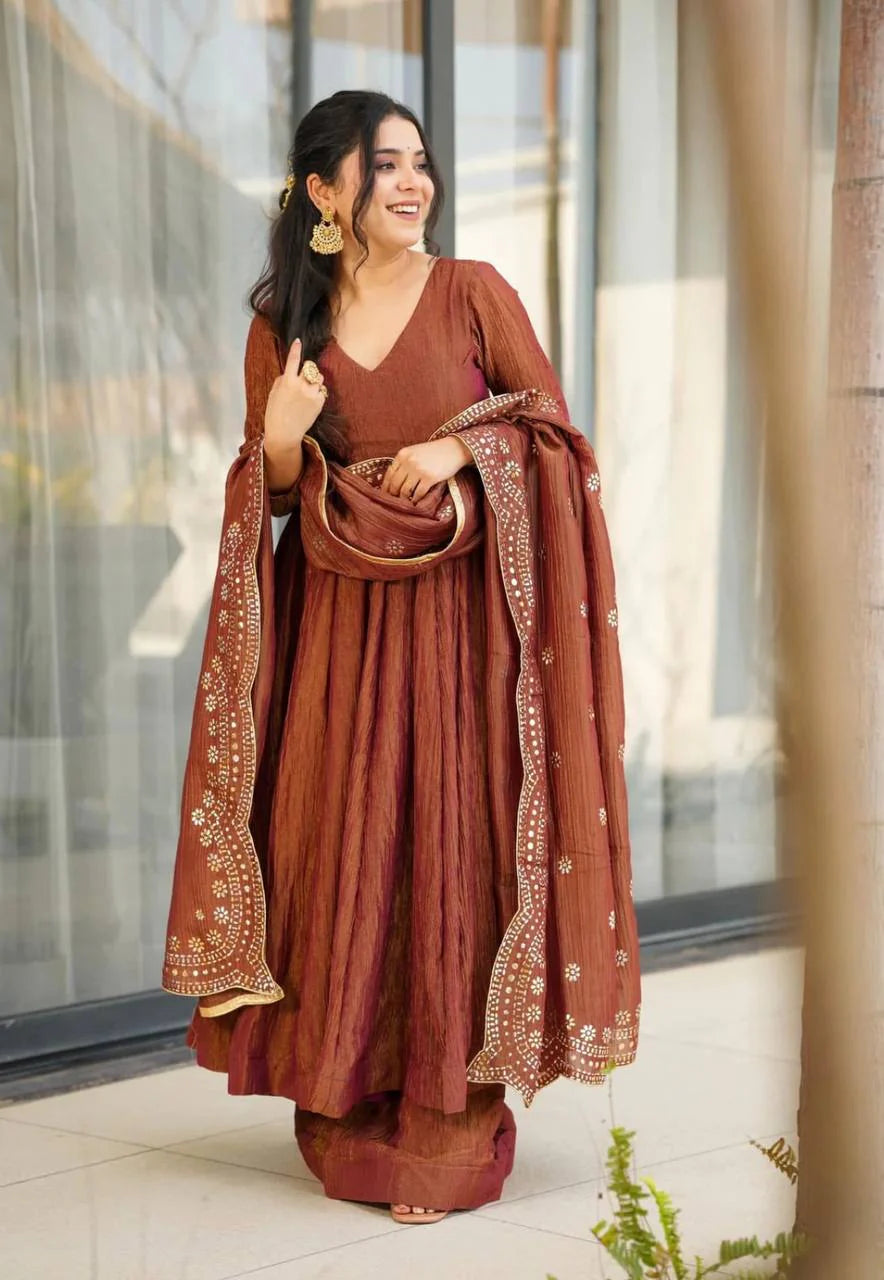 Designer Party Wear Gown with Dupatta
