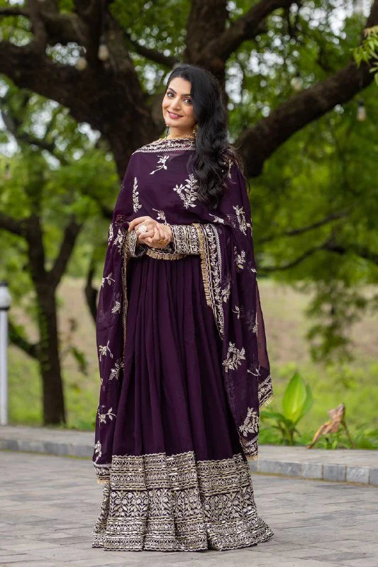 New Wedding Collection Heavy Embroidery Gown with Dupatta